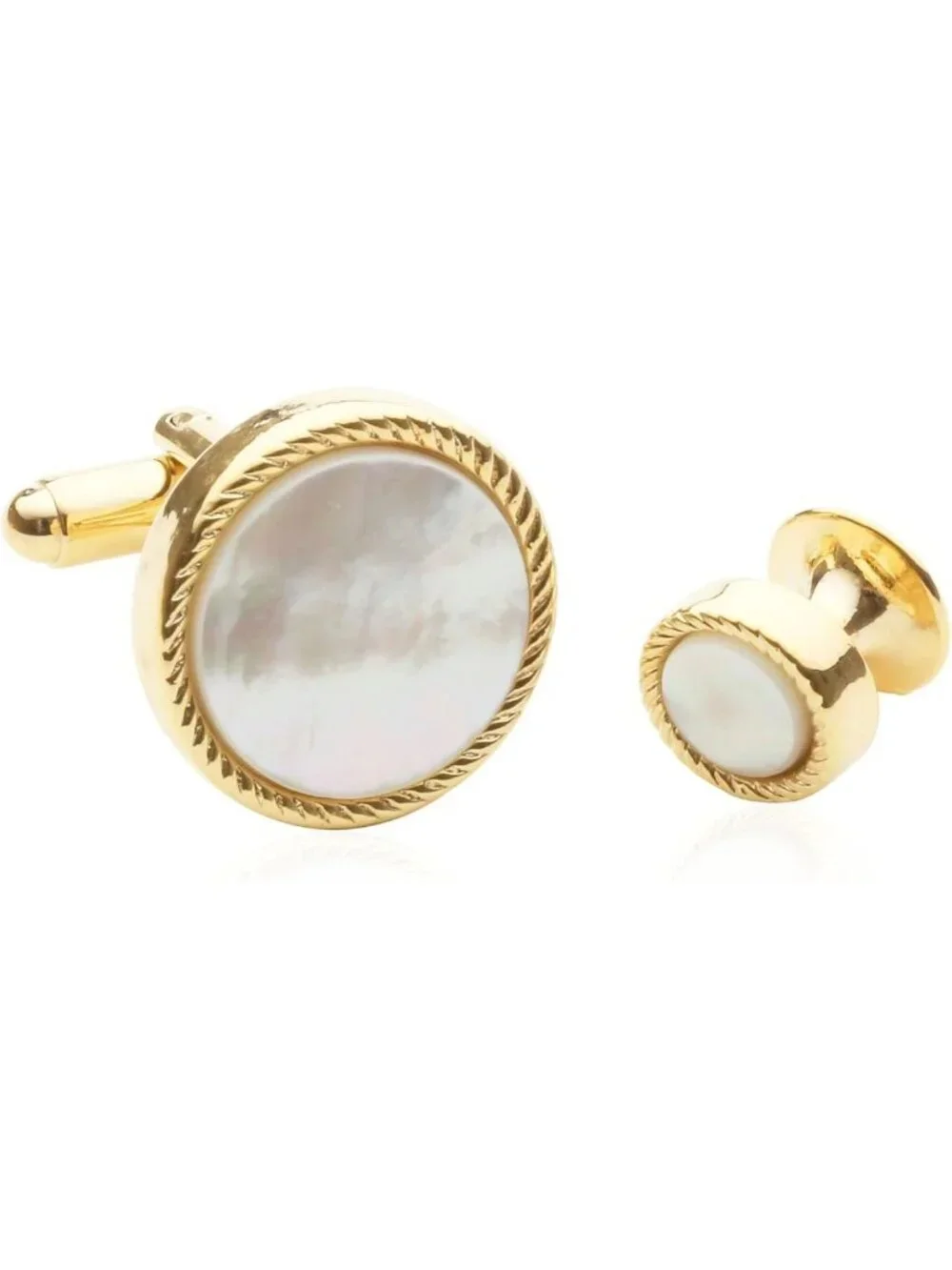 Unique Ribbed Tuxedo Cufflinks & Studs Set for Men - Formal Wedding & Business